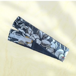 Bandeaux grosses fleurs grises