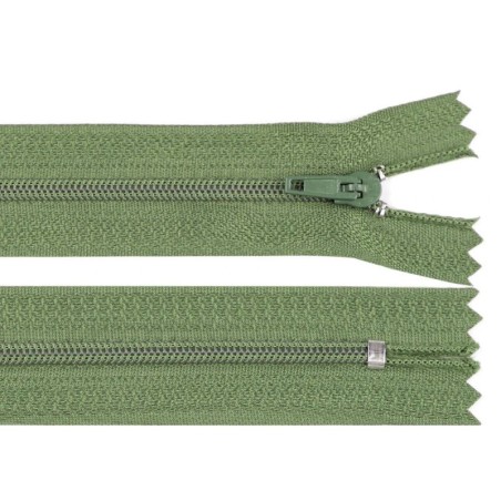 Fermeture éclair vert bouteille