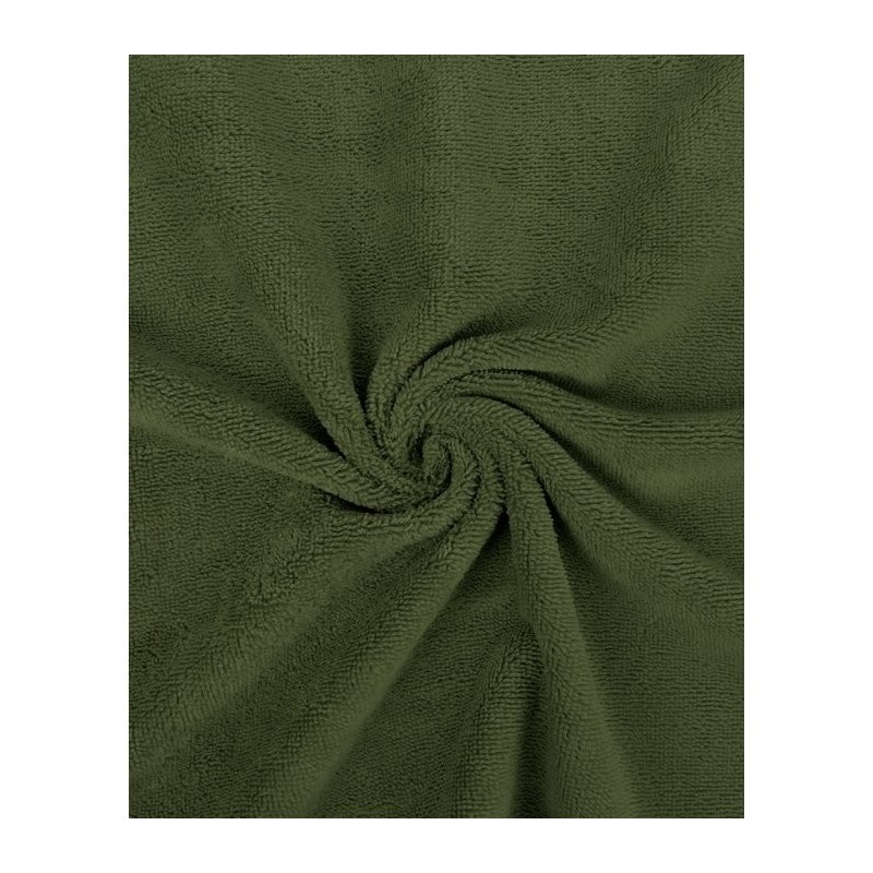 Tissu éponge bambou vert armée