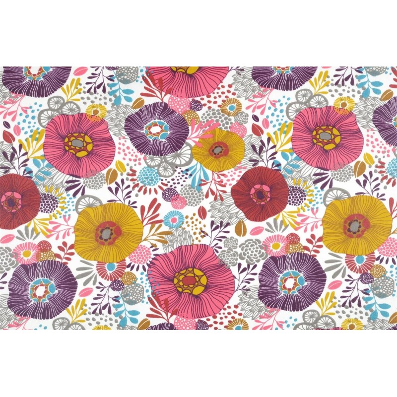 Tissu cretonne Chidori