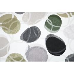 Tissu cretonne Circle kaki