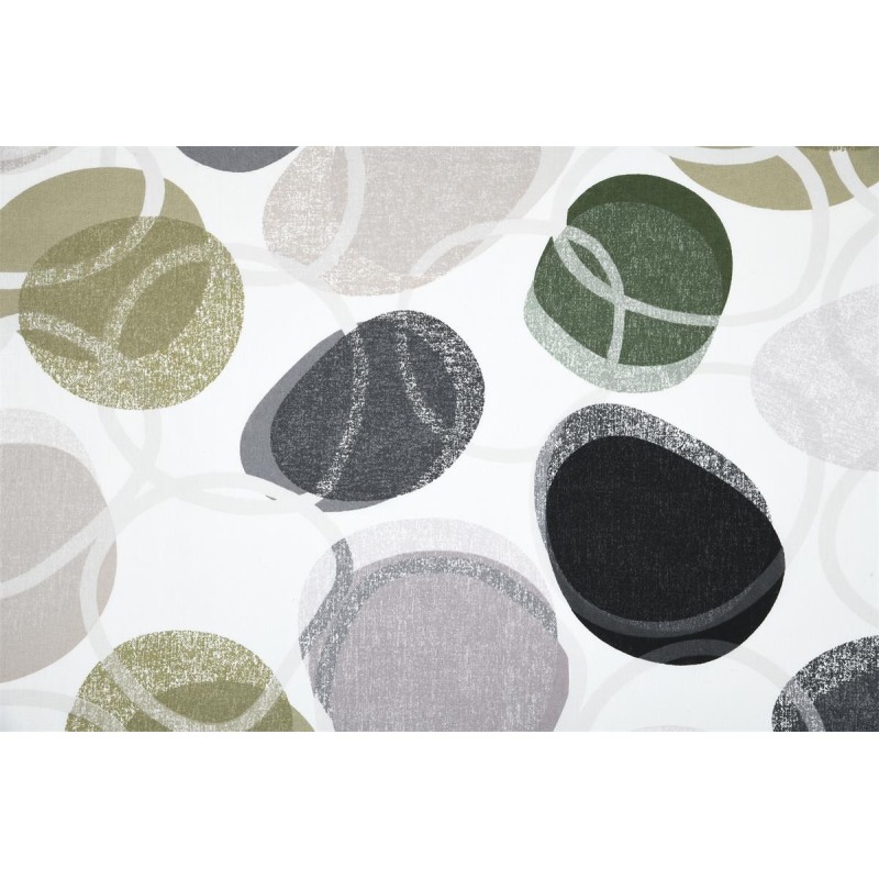 Tissu cretonne Circle kaki